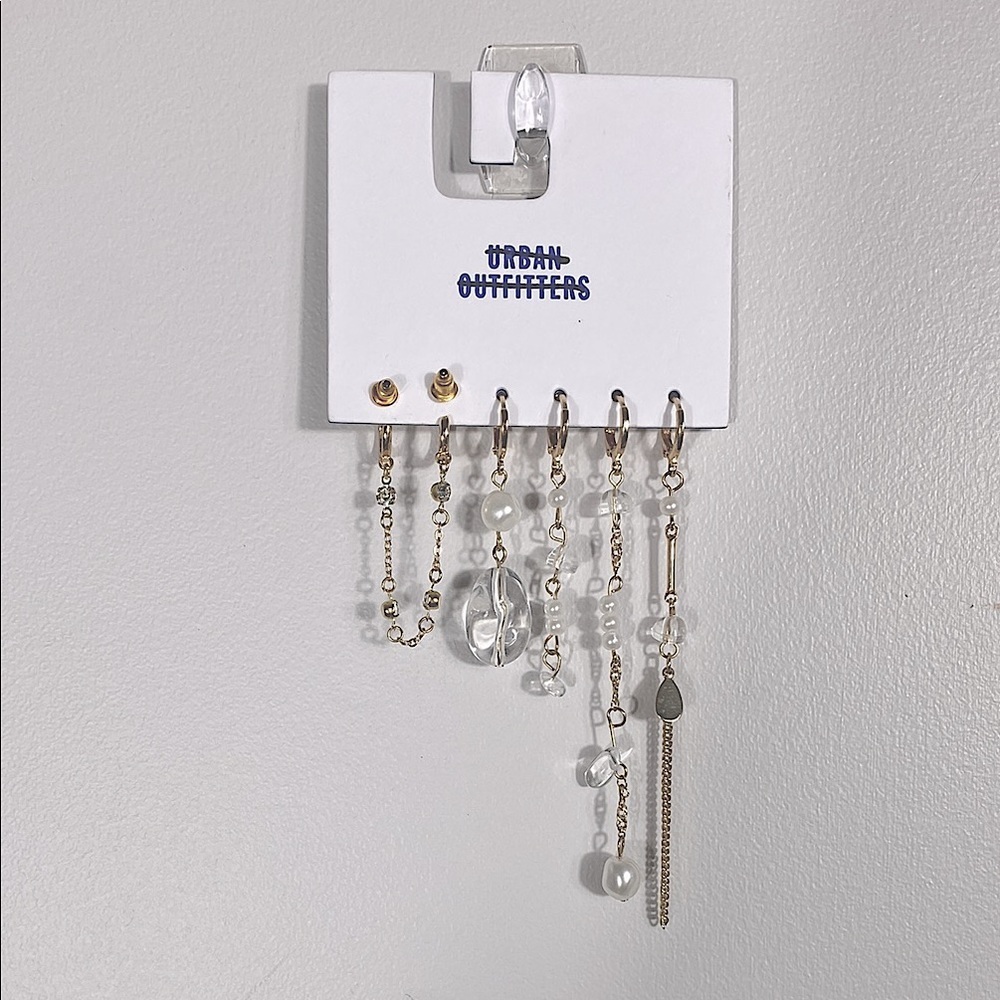 🌸Urban Outfitters Gold and Clear Earrings Set